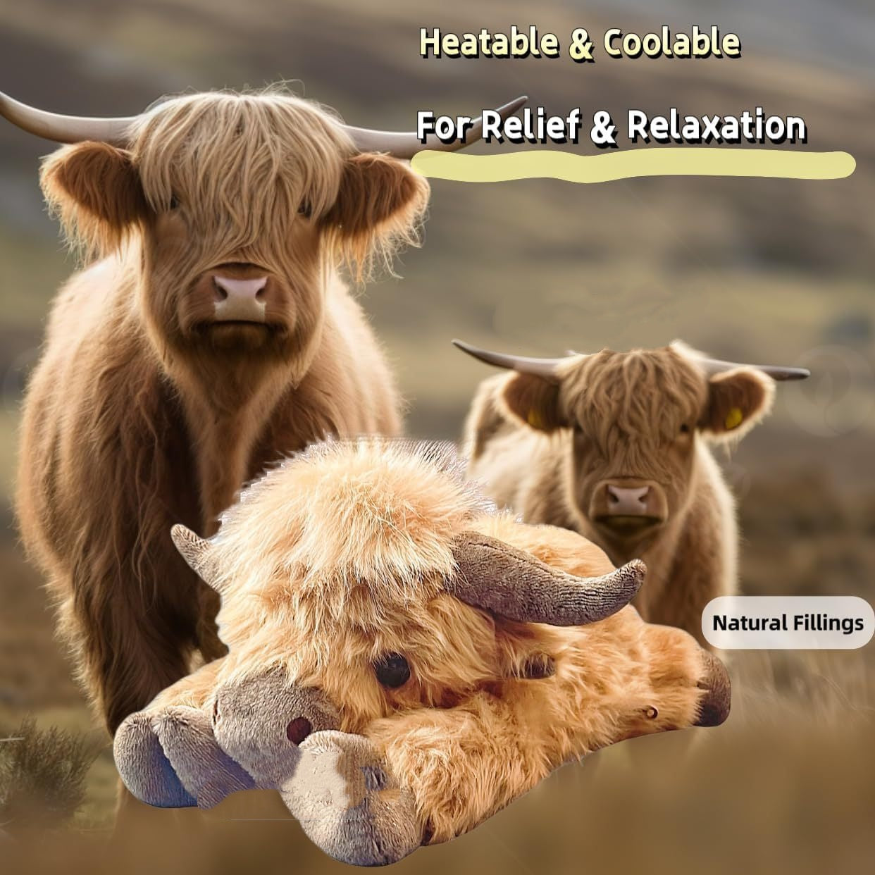 Highland Cow Plush Toy – Ultra-Soft Cozy Companion for Pets & Home