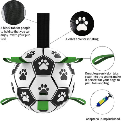 Interactive Dog Football Ball – Durable Outdoor Toy for Dogs