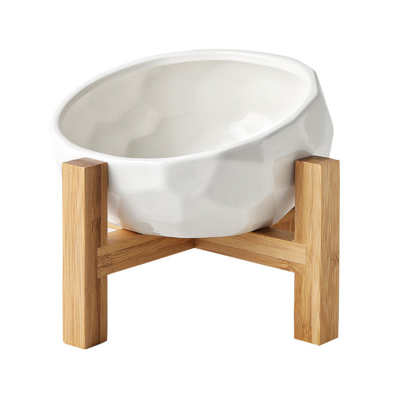 Luxury Tilted Pet Feeding Bowl – Comfortable Dining for Cats and Dogs