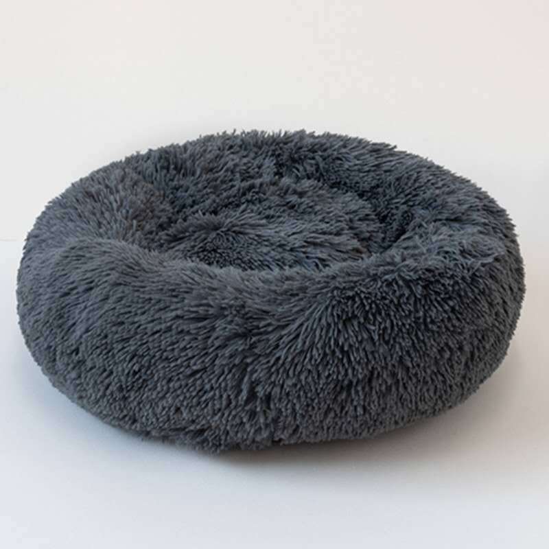 Soft Pet Bed – Calming Round Plush Bed for Cats & Small Dogs