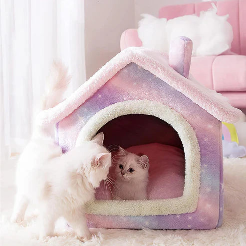 Foldable Pet House Kennel Bed
