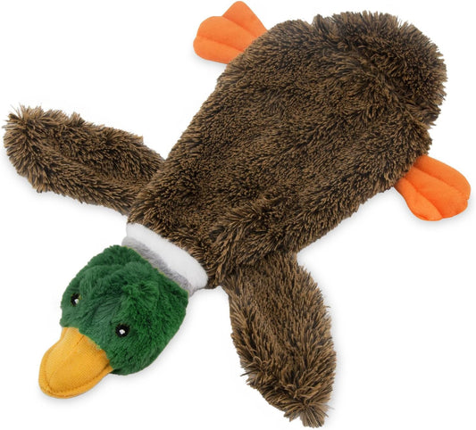 🐶 Best Pet Supplies 2-in-1 Stuffless Squeaky Dog Toy – Wild Duck
